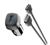 Cellularline Car Charger Kt 18W Caricabatterie da auto 18W con porta USB-A e cavo USB-C incluso, compatibile con smartphone e tablet Quick Charge. Cellularline