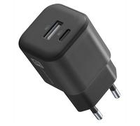 Cellularline - Caricabatteria Dual 12w, Usb-a / Usb-c, Nero-nero CELLULARLINE