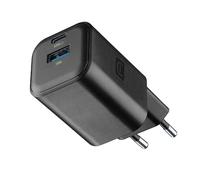 Cellularline Caricabatterie da rete con tecnologia GAN 65W - 2 porte USB-C e USB-A - ricarica rapida - formato compatto - nero