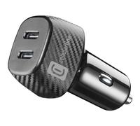 Cellularline - Caricabatterie da Auto per Accendisigari 12/24V con 2 Prese USB-C e 40 Watt di Potenza in Ricarica Rapida - iPhone, Samsung, Huawei And Other Smartphones And Tablets - Nero