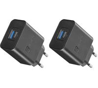 Cellularline - Caricabatterie da Rete 2 porte USB e USB-C con tecnologia Super Fast Charging 25W (Confezione da 2)