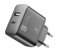 Cellularline Dual Super Fast Charger 25W - Samsung Caricabatterie da rete 2 porte USB e USB-C con tecnologia Super Fast Charge 25W
