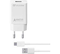 Cellular Line Caricabatterie universale da rete Adattatore per smartphone USB-C colore Bianco - ACHSMKIT15WTYCW