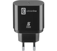 Cellularline | Caricabatterie da Rete | Caricabatterie da rete USB-C Super Fast Charge PD 25W