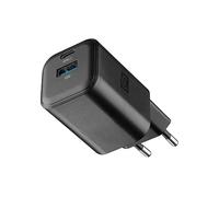 Cellularline Caricabatteria Multipower Gan 65W - 2 porte USB-C/USB-A, ricarica rapida, nero