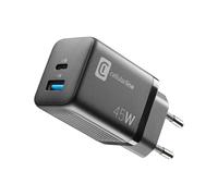 CARICABATTERIA CELLULARLINE Dual Super Fast Charger da 45W, Nero