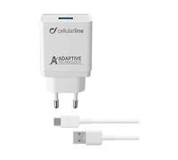 CELLULARLINE CARICABATTERIE KIT ADAPTIVE FAST CHARGING 15W, CAVO USB-C INCLUSO BIANCO, PER DISPOSITIVI SAMSUNG