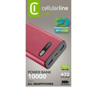 Cellularline - Caricabatterie Portatile Pbfast01pd10000r-rosso CELLULARLINE