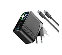 Cellularline Caricabatterie PowerView IQ Kit 3in1 67W USB/USB-C Nero