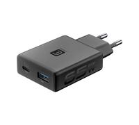 Cellularline Caricatore Dual USB A +C 65W Nero