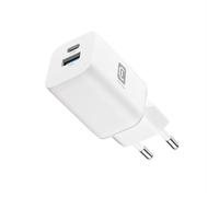 Cellularline - Caricatore Multiporta Gan 65w Dual Usb-a + Usb-c-bianco CELLULARLINE