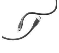 Cellularline Soft cable 120 cm - USB-C to USB-C Cavo soft touch da USB-C a USB-C Nero