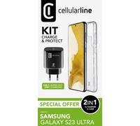 Cellularline Charge & Protect Kit Samsung Galaxy S23 Startkitgals23u Nero