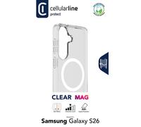 Cellularline Clear Mag - Galaxy S26 Custodia trasparente ultra resistente con bo