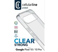 Cellularline Clear Strong - Pixel 10 Custodia rigida con bordi in gomma