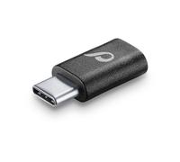 Cellularline COMPACT ADAPTOR - USB-C Adattatore da MicroUSB a USB-C Nero