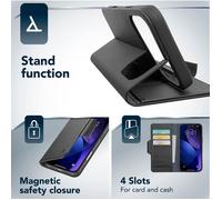 cellularline Book Agenda Custodia a Libro per iPhone 18 Pro, Nero