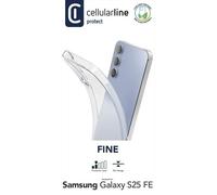 Cellularline Fine - Galaxy S25 FE Cover in gomma morbida ultra sottile e trasparente Cellularline
