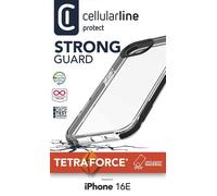 CELLULARLINE Tetra Force Strong Guard , COVER per Apple Iphone 16E ,Trasparente