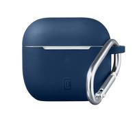 Cellularline Bounce - AirPods 3 Custodia per AirPods in silicone soft-touch con gancio Blu