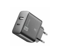 Cellularline Dual Super Fast Charger 25W - Samsung Caricabatterie da rete 2 porte USB e USB-C con tecnologia Super Fast Charge