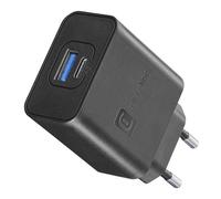 CARICABATTERIA CELLULARLINE Dual Super Fast Charger da 45W, Nero