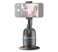 Cellularline FACECAM Supporto Smartphone con Riconoscimento Facciale 360°, Telecomando Bluetooth, Gesture Control, Regolabile in Altezza, Inquadratura Automatica, Compatibile con Treppiede, Nero