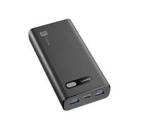 Cellularline - Fast PD 20000 - Caricabatterie Portatile Veloce - Power Delivery 20000mAh -+144 Ore di carica - Porta USB-C: INPUT 18W/OUTPUT: 20W PD - 2 Porte USB: OUTPUT: 18W - Nero
