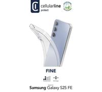 Cellularline Fine - Galaxy S25 FE Cover in gomma morbida ultra sottile e trasparente Cellularline
