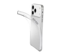 Cellularline Fine - iPhone 17 Pro Cover in gomma morbida ultra sottile e trasparente Cellularline