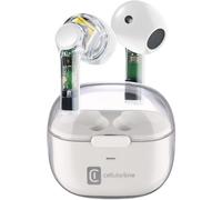 cellularline | FINE Trasparente | Auricolari Bluetooth TWS Wireless In-Ear a Capsula con Custodia di Ricarica - Play time di 3,5 ore - Ricarica 4 volte - Controlli touch e Auto Pairing