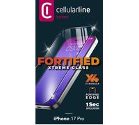 Cellularline - Fortified Xtreme Glass Per iPhone 17 Pro-trasparente CELLULARLINE