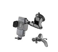 cellularline | Hug Air - Wireless Smartphones | Supporto smartphone da auto elettronico con carica wireless, Nero, Universale