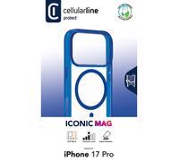 Cellularline Iconic Mag - iPhone 17 Pro Custodia trasparente con bordi colorati compatibile con ecosistema Magsafe
