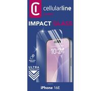 Cellularline Impact Glass - iPhone 16e Vetro temperato sottile, resistente e sup