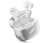 cellularline KEY PRO Auricolari In-Ear con ENC, 4 Microfoni, Display LED, Multipoint Technology, 30 Ore Playtime, Autopairing e Controlli Touch, Nero