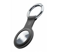 Cellularline Key Ring - AirTag Custodia in silicone con gancio per AirTag Nero