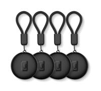 Cellularline localizzatore di oggetti Bluetooth Tracy Tag, set da 4 pezzi, compatibile con Apple iOS Find Me ed Accessori Airtag, Batteria sostituibile, Resistente a polvere ed acqua, colore Nero