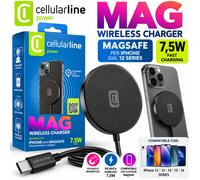 Cellularline MAG Caricabatterie Wireless Magnetico MagSafe iPhone 12 13 14 15 16