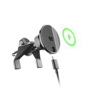 Cellularline MAG HOLDER Supporto Auto Ricarica Wireless 25W - con Nuova Tecnologia Qi2.2 - Fissaggio Magnetico potente - Compatibile con Smartphone Wireless - Nero