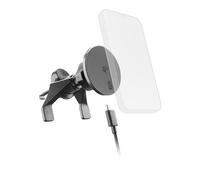 cellularline MAG Qi2 Wireless Holder, Supporto Auto con Ricarica Magnetica 15W, Compatibile MagSafe e Qi2, Installazione a Ventosa o Bocchette, Mag Ring Incluso, Cavo USB e Dima