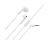Cellularline Mantis - Universale Auricolari stereo a capsula con microfono e tasto di risposta Bianco