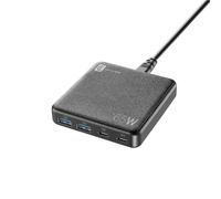 Cellularline MULTIPOWER DESK 65W Caricabatterie da rete 4 porte Gan 65W Nero