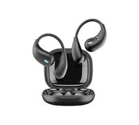cellularline auricolari TWS NEBIT con assistente vocale, traduzione in tempo reale in oltre 100 lingue, trascrizione istantanea, riassunti IA, open-ear, display LED, nero