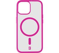 cellularline - Pop Mag - iPhone 15 Plus - Custodia Trasparente con Bordi Colorati Compatibile con Ecosistema MagSafe - Bordi, Tasti e Connettori Protetti - Fucsia