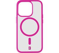 cellularline - Pop Mag - iPhone 15 Pro Max - Custodia Trasparente con Bordi Colorati Compatibile con Ecosistema MagSafe - Bordi, Tasti e Connettori Protetti - Fucsia