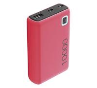 Cellularline | Power Bank Essence 10000 | Caricabatterie portatile da 10000 mAh - Input 1xUSB-C, 1 x MICRO USB, 10,5 W - Output 1 x USB 12 W - Rosa