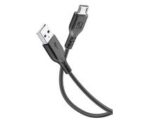Cellularline USB Data Cable Home - Micro USB Cavo per la ricarica e sincronizzazione dei dati, comodo per prese distanti. Nero