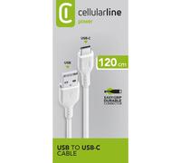 Cellularline USB to USB-C Data Cable Cavo USB-USB-C per Ricarica e sincronizzazione Dati Bianco