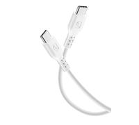 Cellularline USB Cable Medium - USB-C||USB-C Cavo da USB-C a USB-C per la ricarica e sincronizzazione dati Bianco